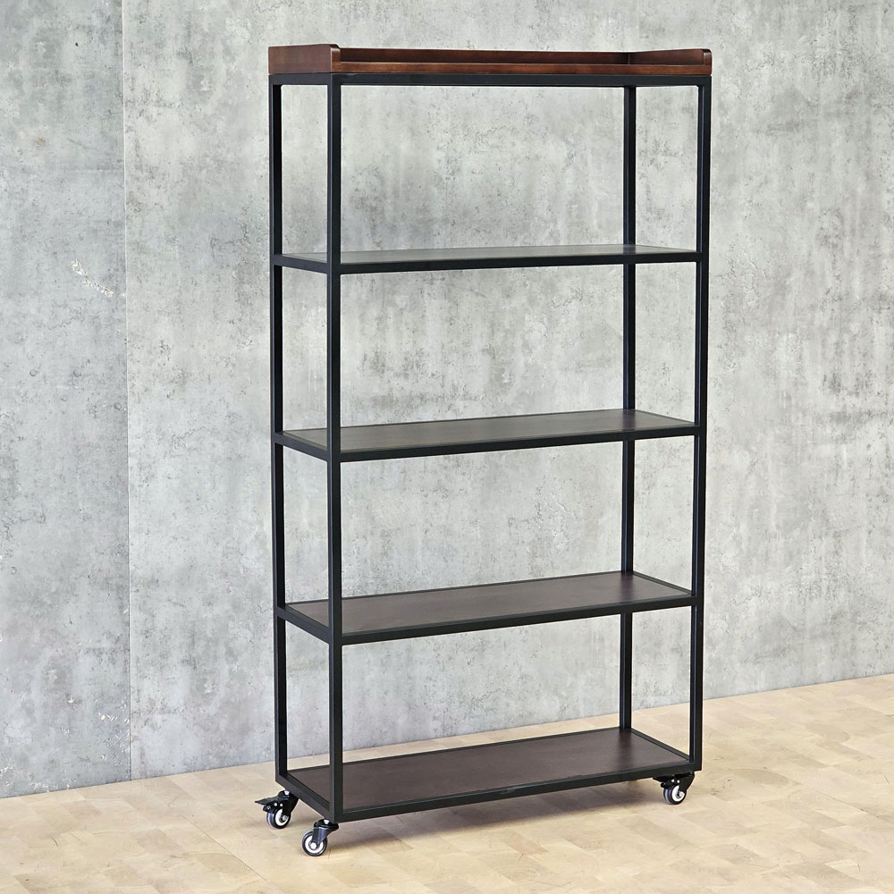 Kệ gia vị di động 80x30x180cm gỗ cao su khung sắt Kệ gia vị di động 80x30x180cm gỗ cao su khung sắt - hình 5