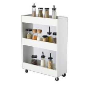 Kệ gia vị di động ROLA 60x25x80cm gỗ cao su