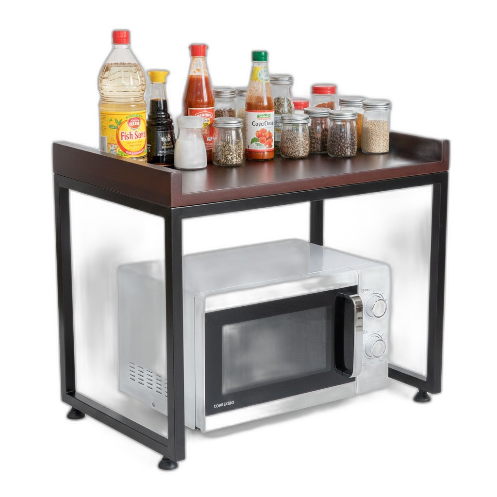 Kệ lò vi sóng 57x35x47cm gỗ cao su Kệ lò vi sóng 57x35x47cm gỗ cao su