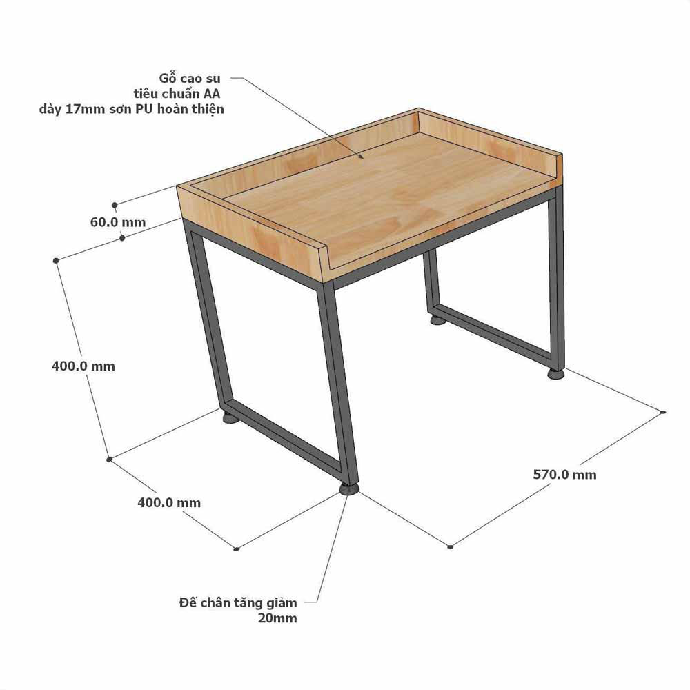 Kệ lò vi sóng 57x40x40cm gỗ cao su Kệ lò vi sóng 57x40x40cm gỗ cao su - hình 4