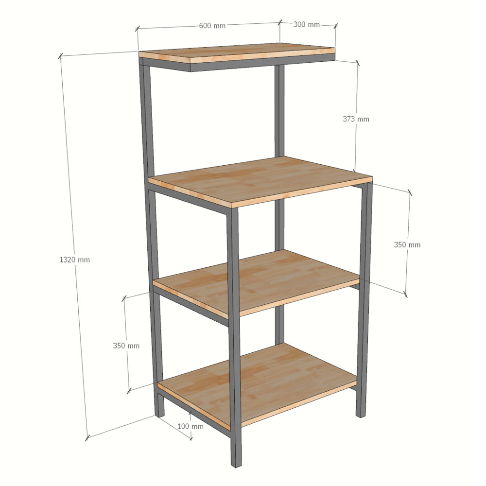 Kệ lò vi sóng 60x50x132cm gỗ cao su Kệ lò vi sóng 60x50x132cm gỗ cao su - hình 4