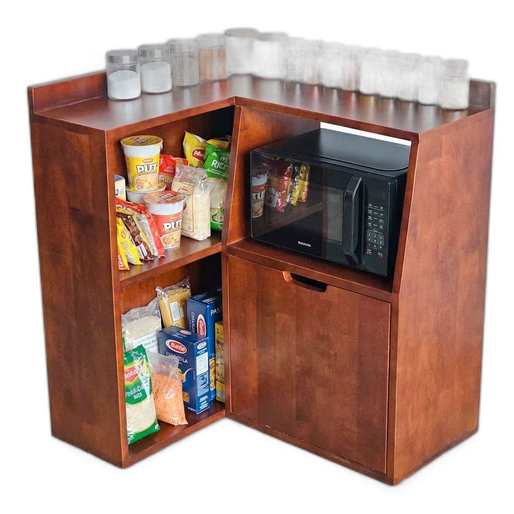 Kệ lò vi sóng góc tường 67x60x75cm gỗ cao su Kệ lò vi sóng góc tường 67x60x75cm gỗ cao su