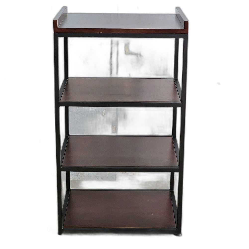 Kệ nhà bếp 4 tầng 55x45x90cm gõ cao su khung chân sắt Kệ nhà bếp 4 tầng 55x45x90cm gõ cao su khung chân sắt
