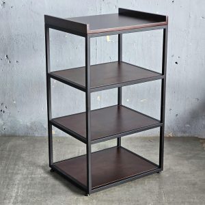 Kệ nhà bếp 4 tầng 55x45x90cm gõ cao su khung chân sắt - hình 1