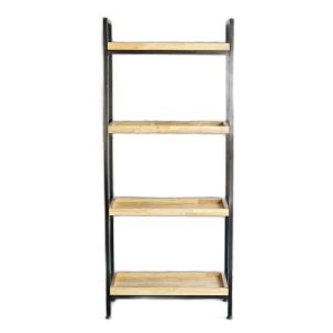 Kệ nhà bếp 4 tầng 64x35x150cm gỗ cao su khung sắt