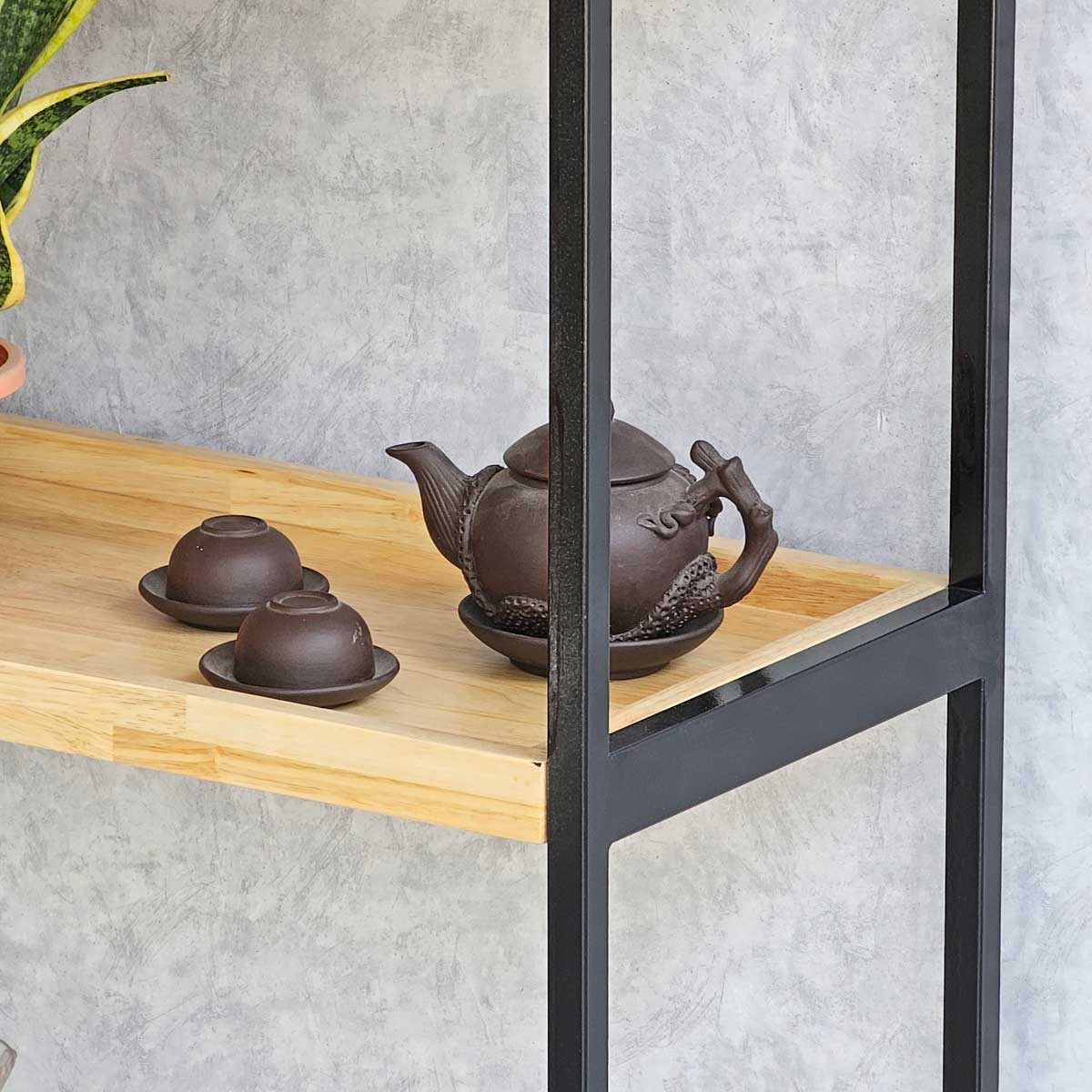 Kệ nhà bếp 4 tầng 64x35x150cm gỗ cao su khung sắt Kệ nhà bếp 4 tầng 64x35x150cm gỗ cao su khung sắt - hình 4
