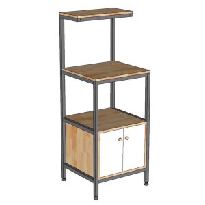 Kệ nhà bếp 50x45x130cm gỗ cao su - hình 1