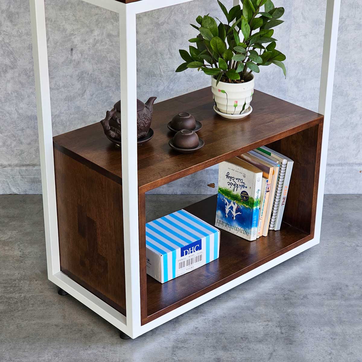 Kệ nhà bếp 68x35x82cm gỗ cao su khung sắt Kệ nhà bếp 68x35x82cm gỗ cao su khung sắt - hình 5