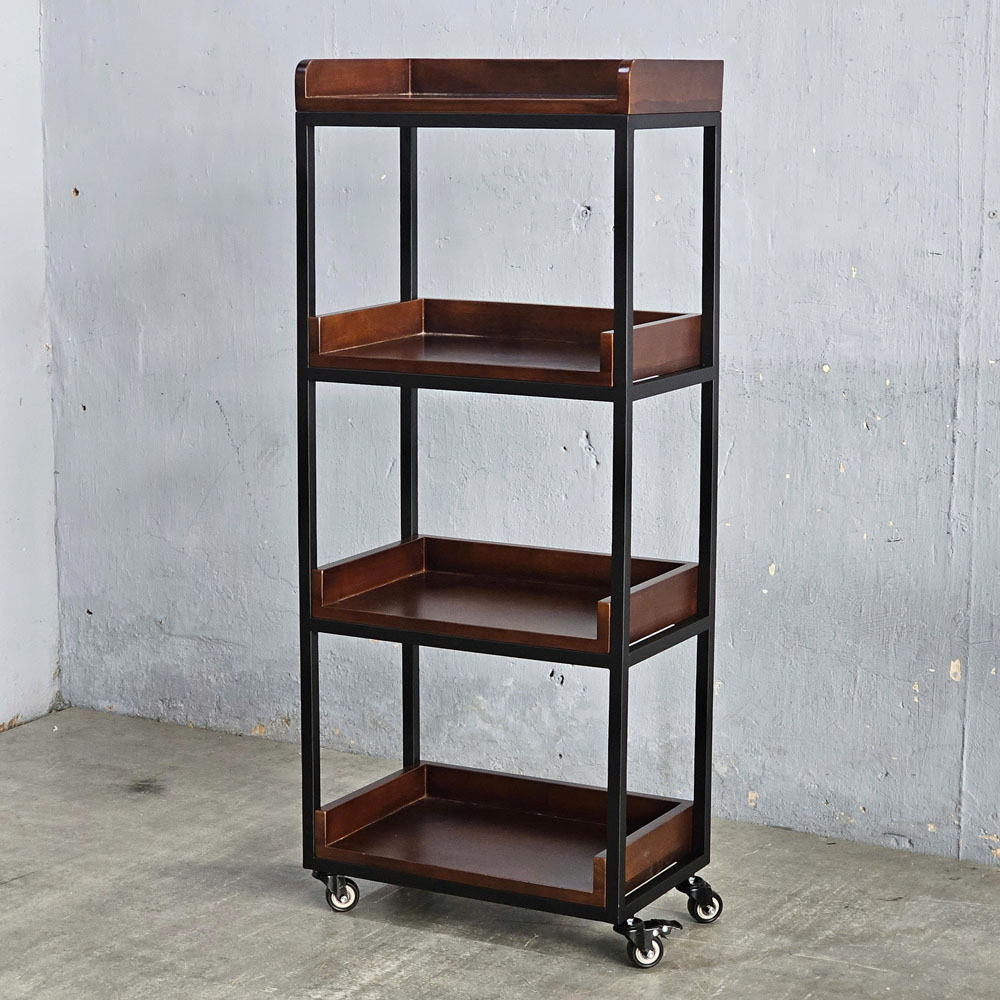 Kệ nhà bếp di động 50x30x120cm gỗ cao su Kệ nhà bếp di động 50x30x120cm gỗ cao su - hình 2