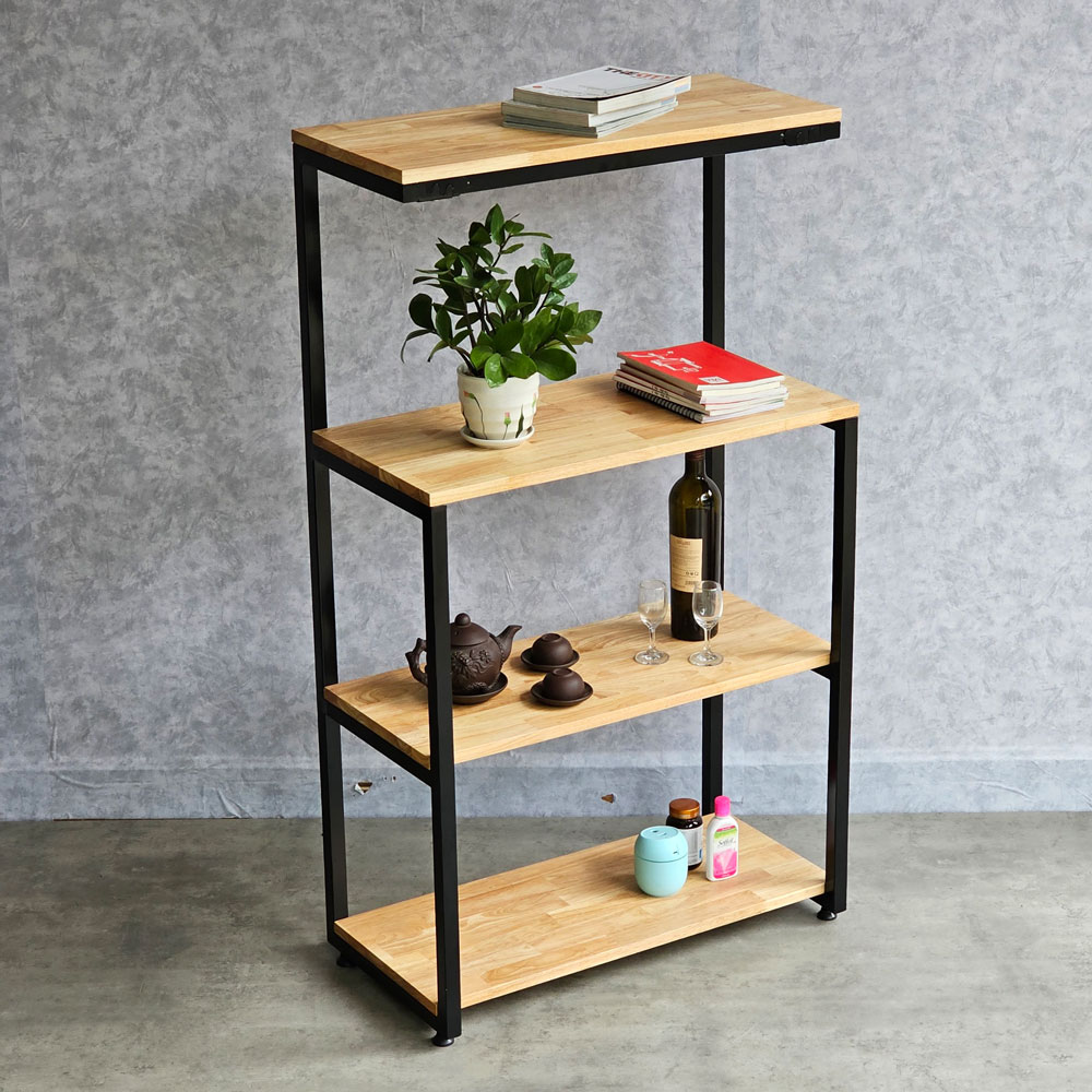 Kệ nhà bếp lắp ráp 70x30x120cm khung sắt gỗ cao su Kệ nhà bếp lắp ráp 70x30x120cm khung sắt gỗ cao su - hình 3