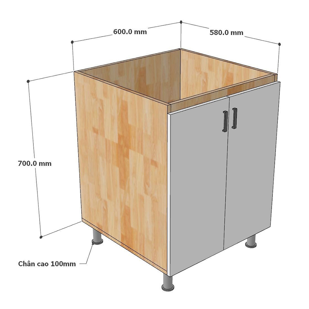 Module tủ bếp dưới 60cm hệ cửa mở Module tủ bếp dưới 60cm hệ cửa mở - hình 4