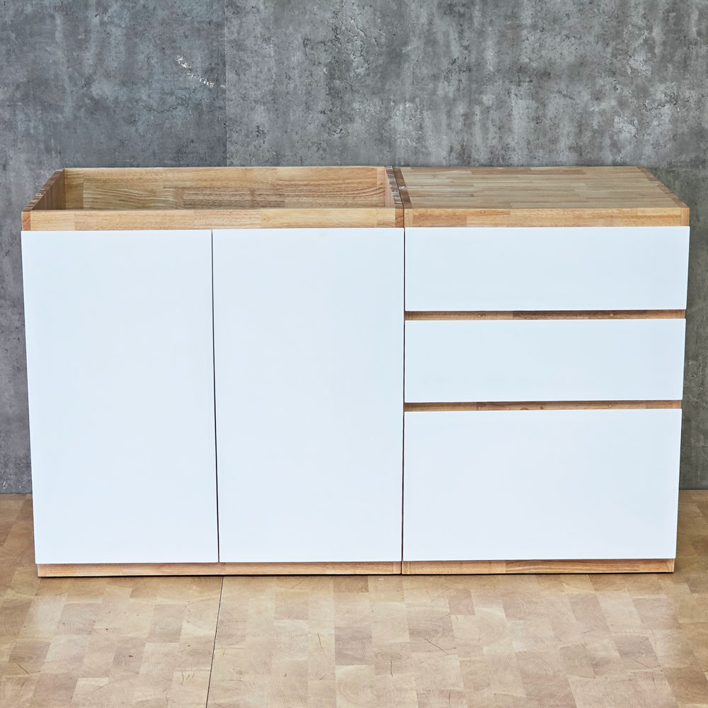 Module tủ bếp dưới để bếp 160x59x82cm gỗ cao su Module tủ bếp dưới để bếp 160x59x82cm gỗ cao su - hình 5