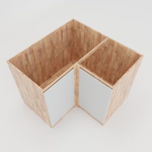 Module tủ bếp dưới hệ 2 cửa mở góc chữ L 203x58x82(cm) - hình 1