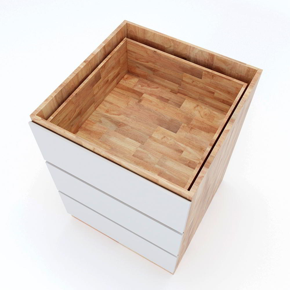 Module tủ bếp dưới hệ 3 ngăn kéo 60x58x82(cm) Module tủ bếp dưới hệ 3 ngăn kéo 60x58x82(cm) - hình 2