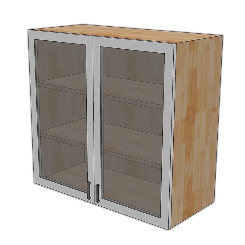 Module tủ bếp trên 80cm hệ 2 cửa kính mở Module tủ bếp trên 80cm hệ 2 cửa kính mở
