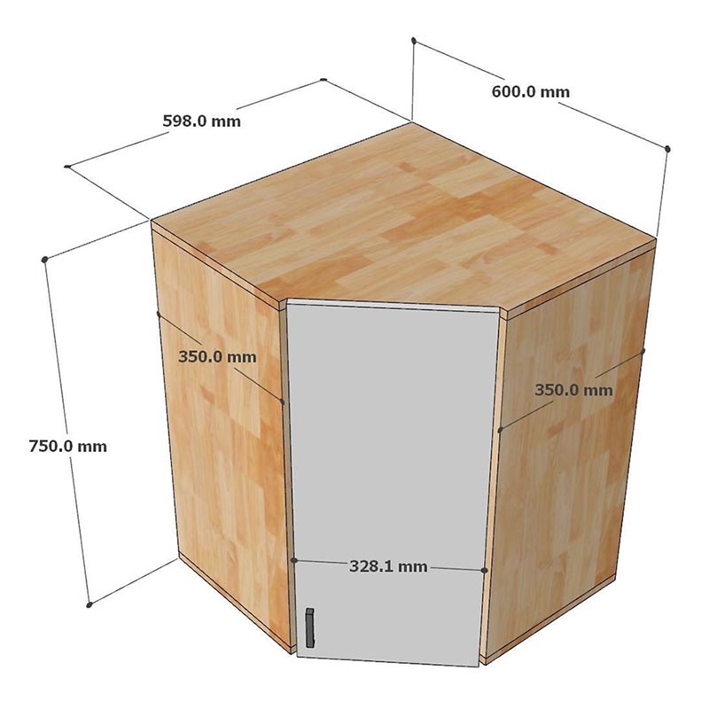 Module tủ bếp trên góc tường Module tủ bếp trên góc tường - hình 5