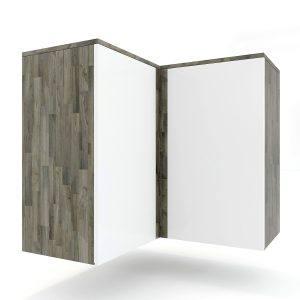TBT009 - Module tủ bếp trên hệ 2 cửa mở góc chữ L (156x35x75cm) - hình 1