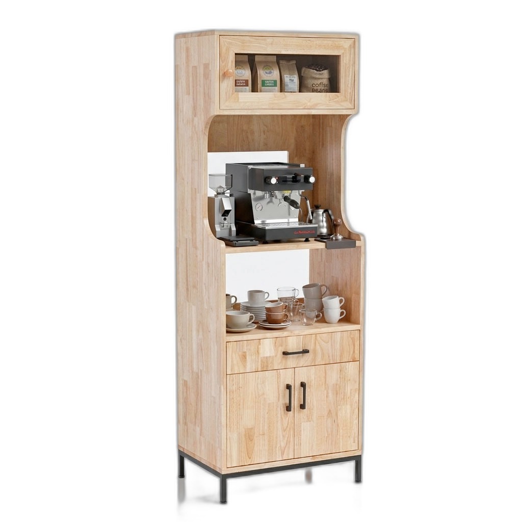 Tủ bếp đa năng 60x40x170cm gỗ cao su Tủ bếp đa năng 60x40x170cm gỗ cao su