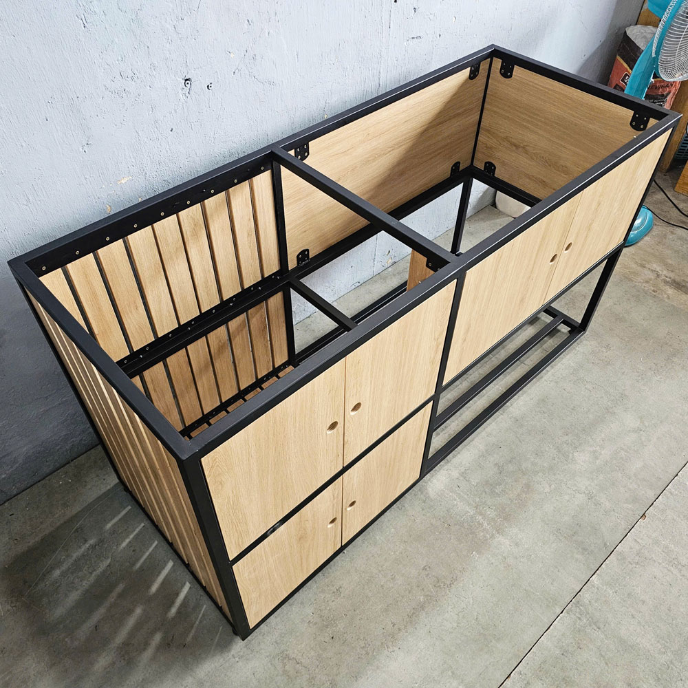 Tủ bếp dưới 150x60x85cm gỗ plywood khung sắt Tủ bếp dưới 150x60x85cm gỗ plywood khung sắt - hình 4