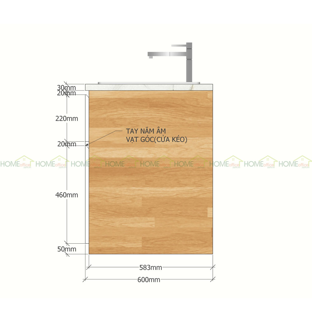 Tủ bếp dưới mẫu 002- 120x60x80cm Tủ bếp dưới mẫu 002- 120x60x80cm - hình 5
