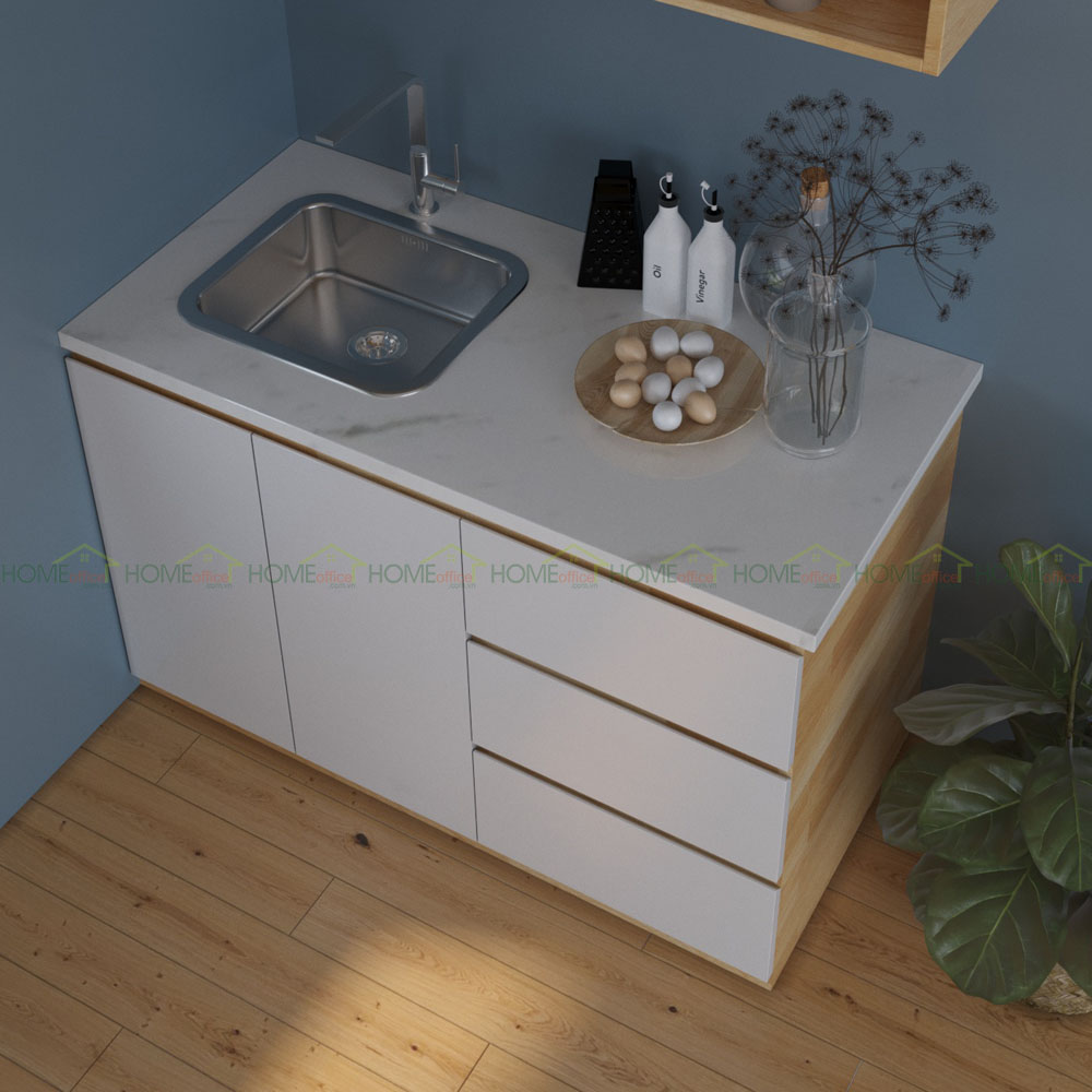 Tủ Bếp Nhỏ Gọn Bằng Gỗ Mặt Đá TBD68001 Giá Rẻ mà Đẹp Tủ Bếp Nhỏ Gọn Bằng Gỗ Mặt Đá TBD68001 Giá Rẻ mà Đẹp - hình 2