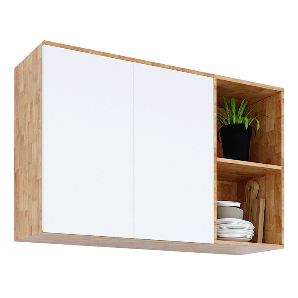 Tủ bếp trên 1m2 gỗ cao su cửa lưới Tủ bếp trên 1m2 gỗ cao su cửa lưới - hình 5