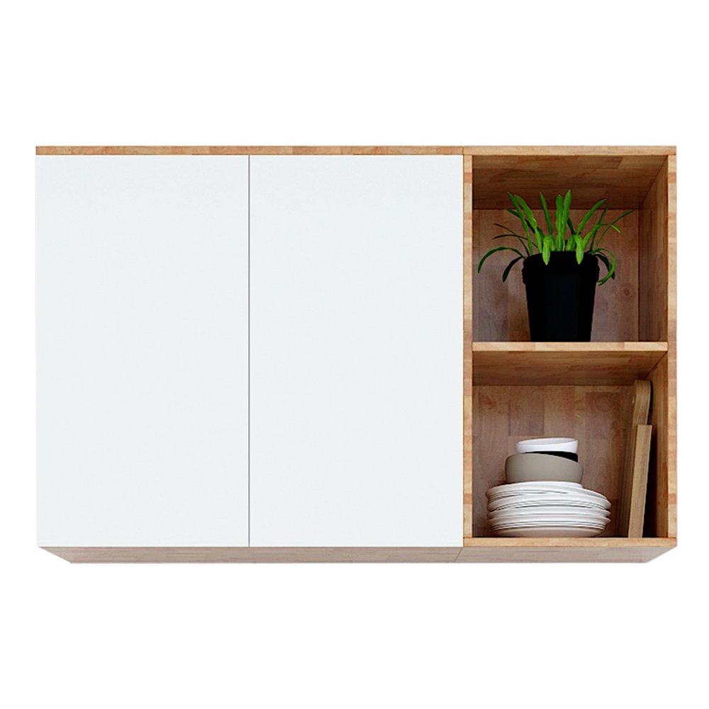 Tủ bếp trên 1m2 nhỏ gọn gỗ cao su Tủ bếp trên 1m2 nhỏ gọn gỗ cao su - hình 1