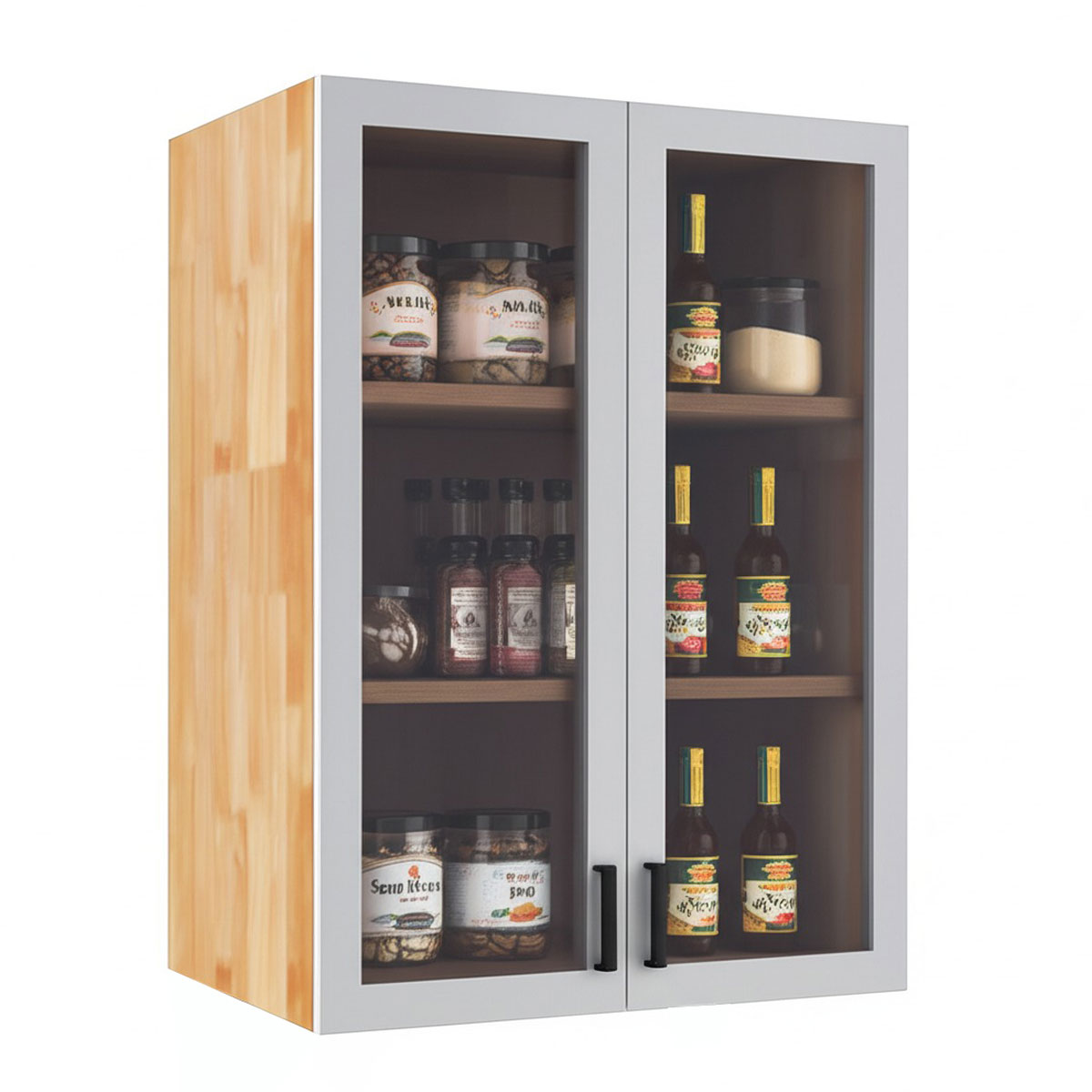 Tủ bếp trên 40cm hệ 1 cửa kính mở Tủ bếp trên 40cm hệ 1 cửa kính mở - hình 1