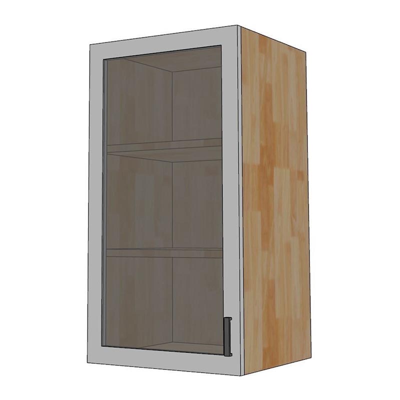 Tủ bếp trên 40cm hệ 1 cửa kính mở Tủ bếp trên 40cm hệ 1 cửa kính mở - hình 2