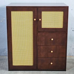 Tủ để đồ 100x60x110cm gỗ cao su - hình 1