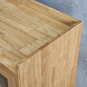 Tủ để đồ cửa kính 90x45x80cm gỗ cao su - hình 1