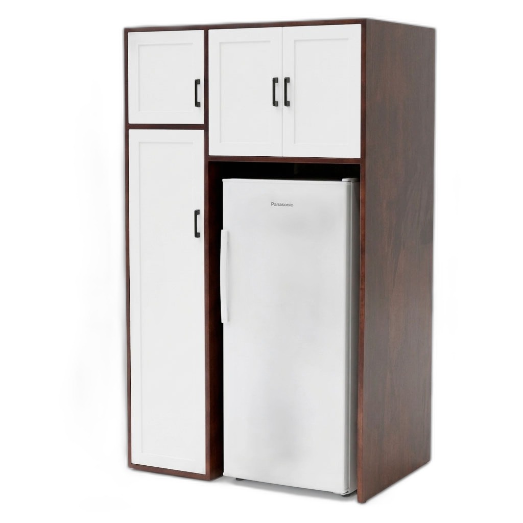 Tủ để tủ lạnh 100x66x170cm gỗ cao su Tủ để tủ lạnh 100x66x170cm gỗ cao su