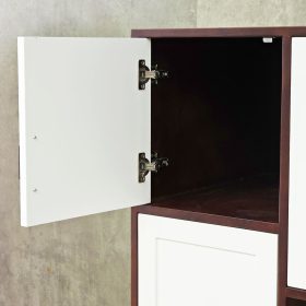 Tủ để tủ lạnh 100x66x170cm gỗ cao su - hình 1