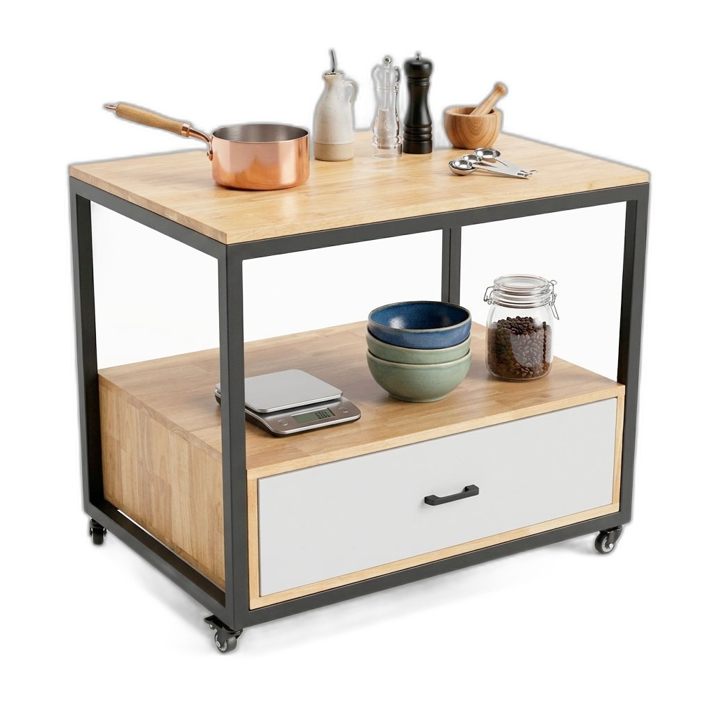 Tủ di động 86x60x72cm gỗ cao su Tủ di động 86x60x72cm gỗ cao su