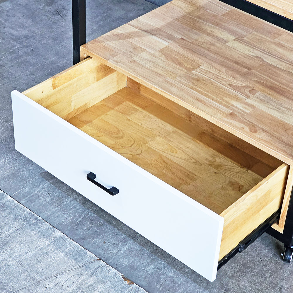 Tủ di động 86x60x72cm gỗ cao su Tủ di động 86x60x72cm gỗ cao su - hình 2
