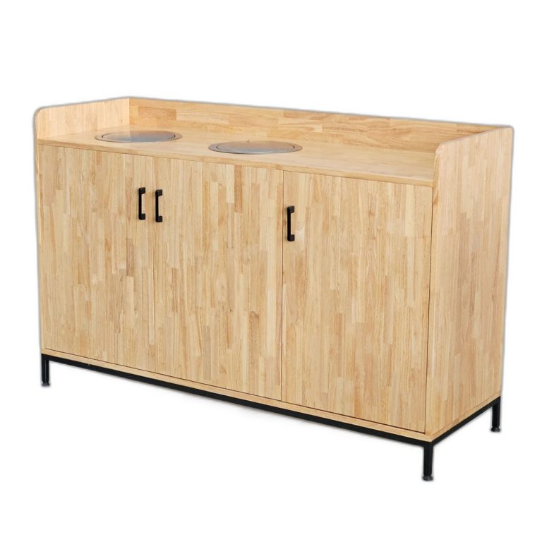 Trang chủ Tủ đựng rác 2 ngăn 150x50x95cm gỗ cao su
