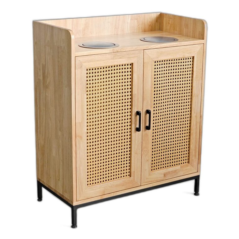 Trang chủ Tủ đựng rác 2 ngăn 80x40x95 gỗ cao su