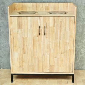 Tủ đựng thùng rác 80x40x95cm gỗ cao su - hình 1