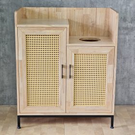 Tủ đựng thùng rác 80x40x95cm gỗ cao su - hình 1