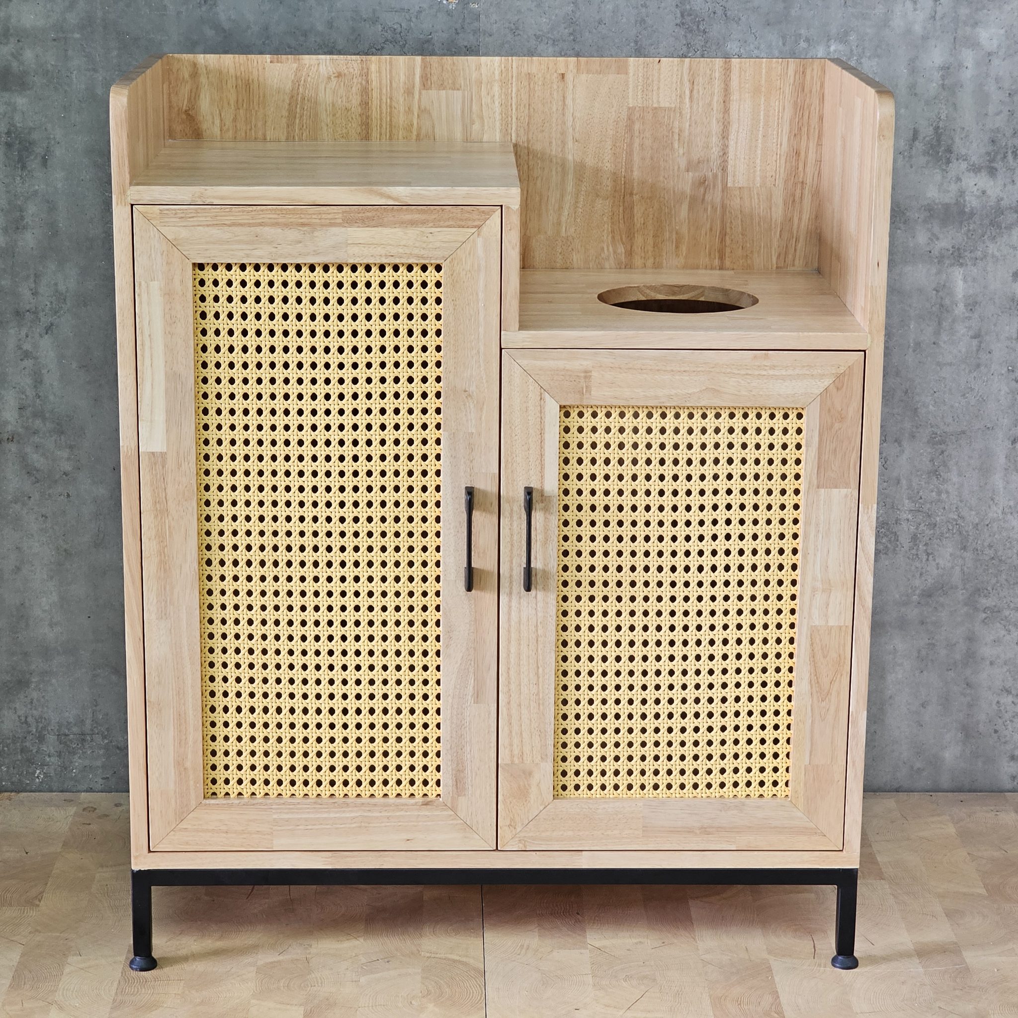 Tủ đựng thùng rác 80x40x95cm gỗ cao su Tủ đựng thùng rác 80x40x95cm gỗ cao su - hình 1
