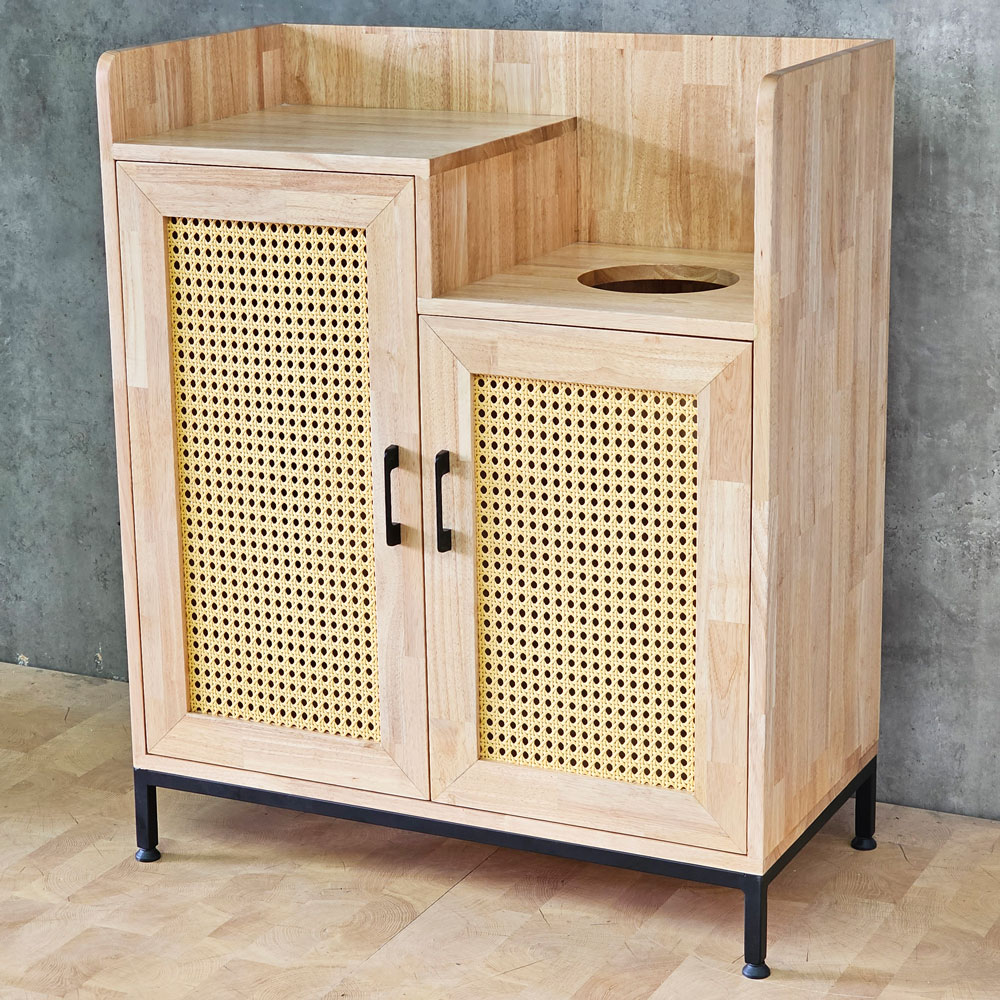 Tủ đựng thùng rác 80x40x95cm gỗ cao su Tủ đựng thùng rác 80x40x95cm gỗ cao su - hình 2