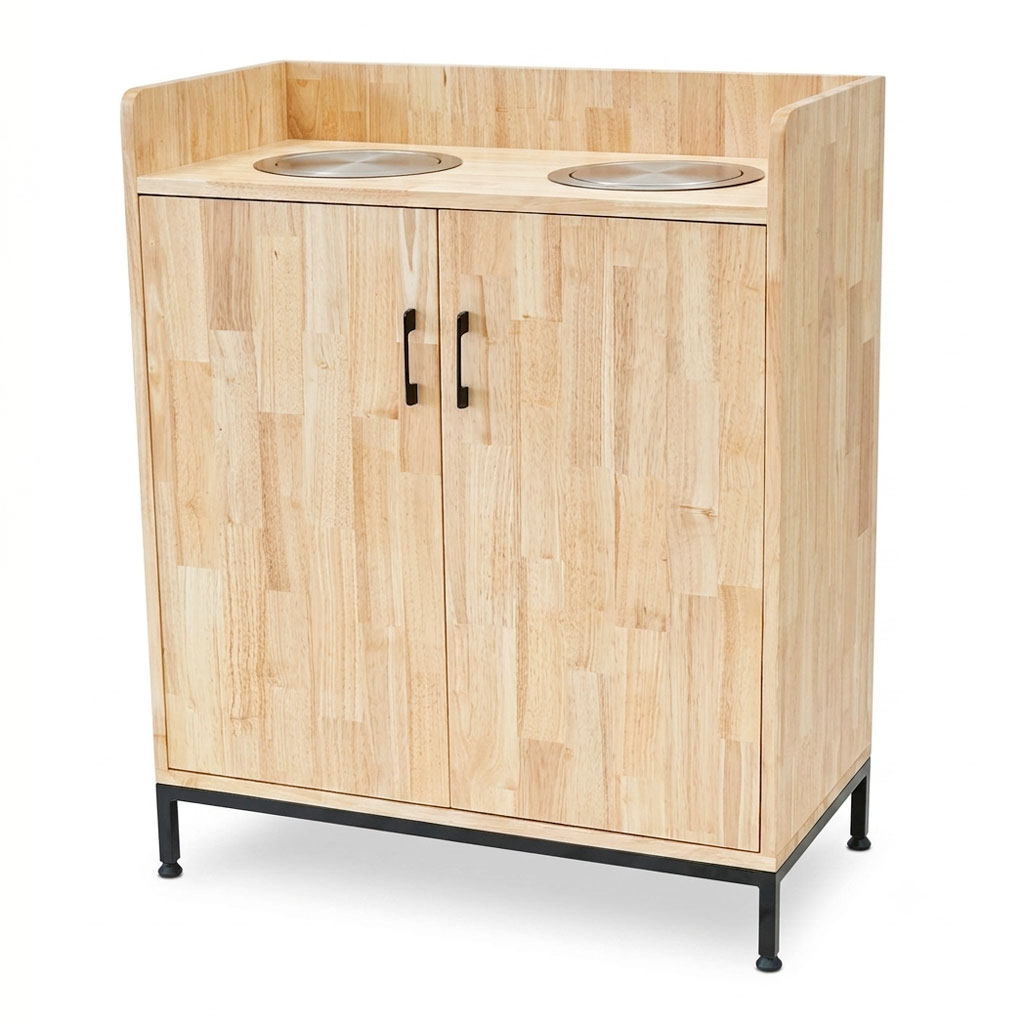Tủ đựng thùng rác 80x40x95cm gỗ cao su Tủ đựng thùng rác 80x40x95cm gỗ cao su - hình 2