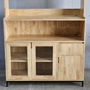 Tủ kệ nhà bếp 117x45x193cm gỗ cao su - hình 1