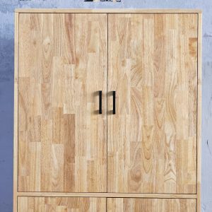 Tủ lưu trữ 85x40x202cm gỗ cao su - hình 1