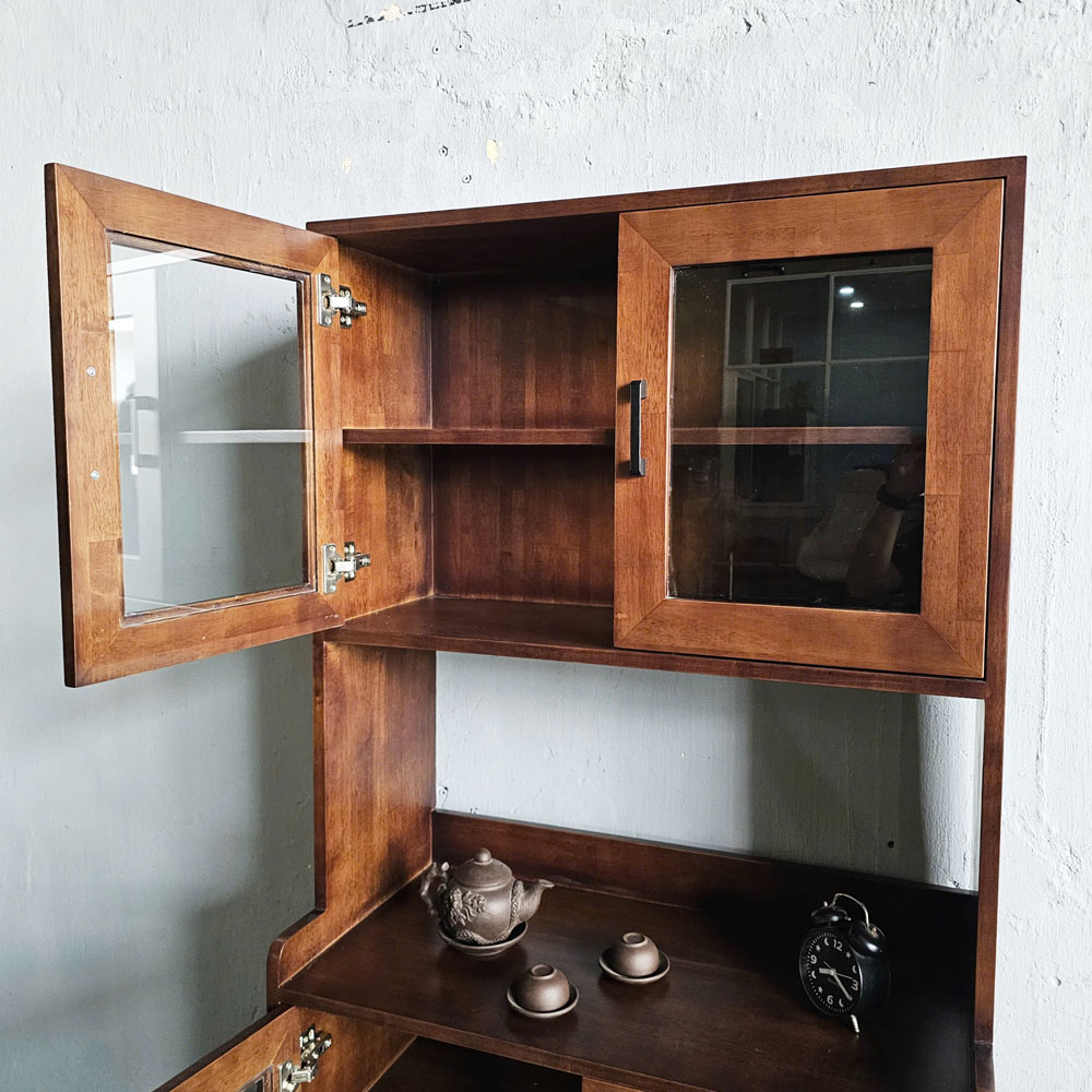 Tủ phòng ăn 80x40x172cm gỗ cao su Tủ phòng ăn 80x40x172cm gỗ cao su - hình 4