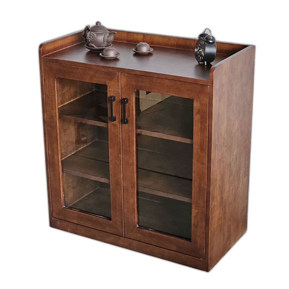 Tủ phòng ăn cửa kính 80x40x82cm gỗ cao su Tủ phòng ăn cửa kính 80x40x82cm gỗ cao su