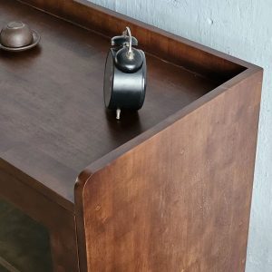 Tủ phòng ăn cửa kính 80x40x82cm gỗ cao su - hình 1