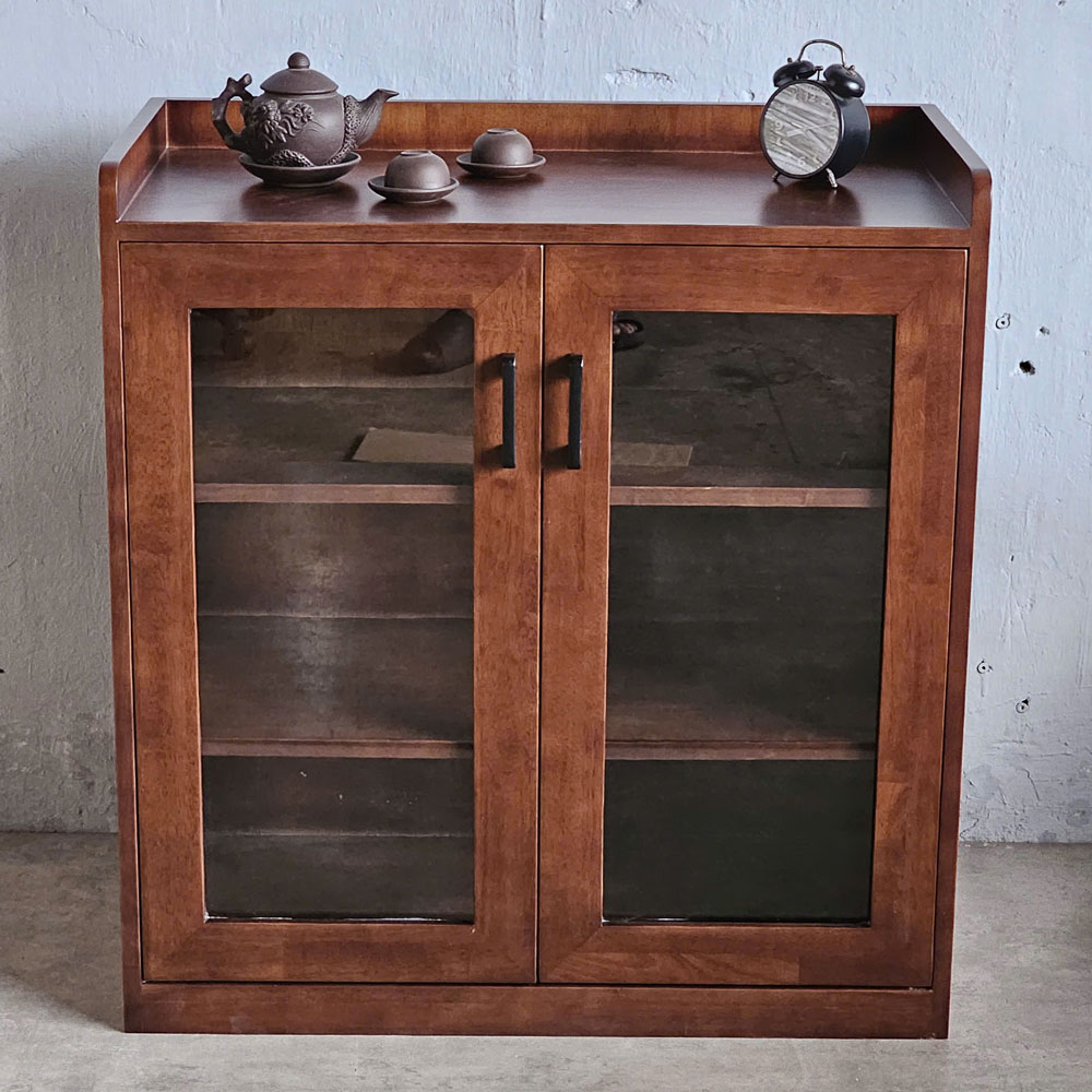Tủ phòng ăn cửa kính 80x40x82cm gỗ cao su Tủ phòng ăn cửa kính 80x40x82cm gỗ cao su - hình 4