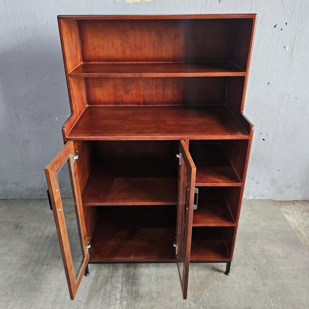 Tủ phòng ăn cửa kính 88x48x130cm gỗ cao su khung chân sắt Tủ phòng ăn cửa kính 88x48x130cm gỗ cao su khung chân sắt - hình 5