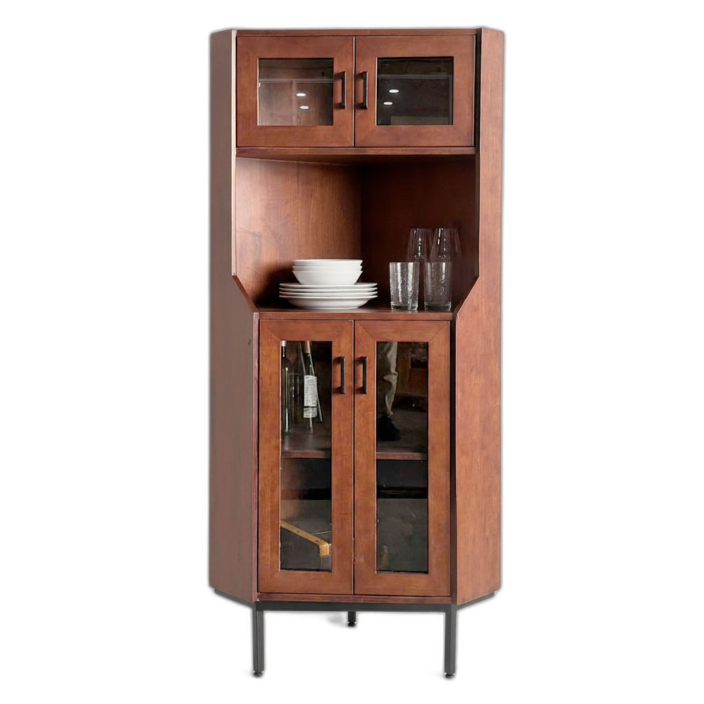 Tủ Rượu góc tường gỗ cao su 60x60x180cm Tủ Rượu góc tường gỗ cao su 60x60x180cm
